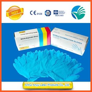 Disposable nitrile examination gloves
